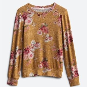 Mason & Belle Caressa Raglan Floral Brushed Knit Top